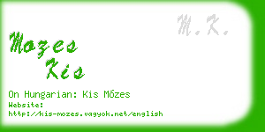 mozes kis business card